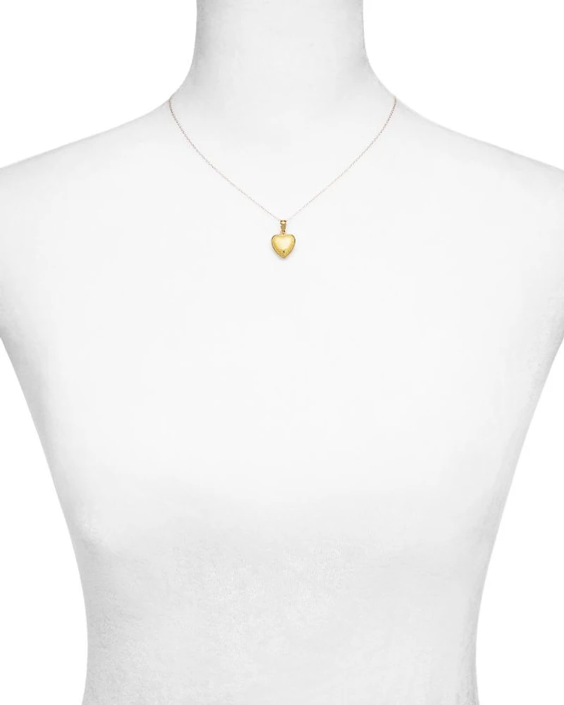 Engraved Locket Pendant Necklace, 16-18"