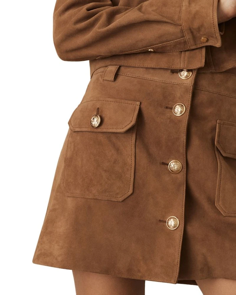 Connie Suede Mini Skirt