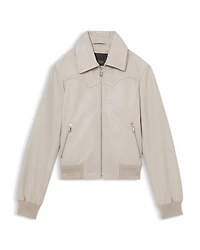 Jasmine Leather Bomber Jacket