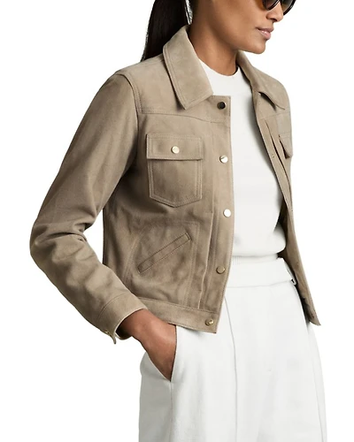 Conor Suede Trucker Jacket