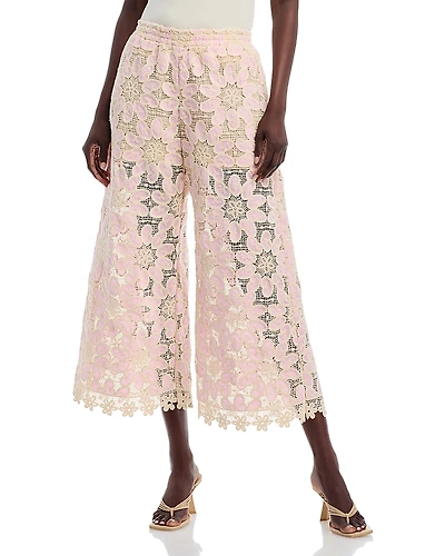 Johnny Was Simone Cropped Lace Pants