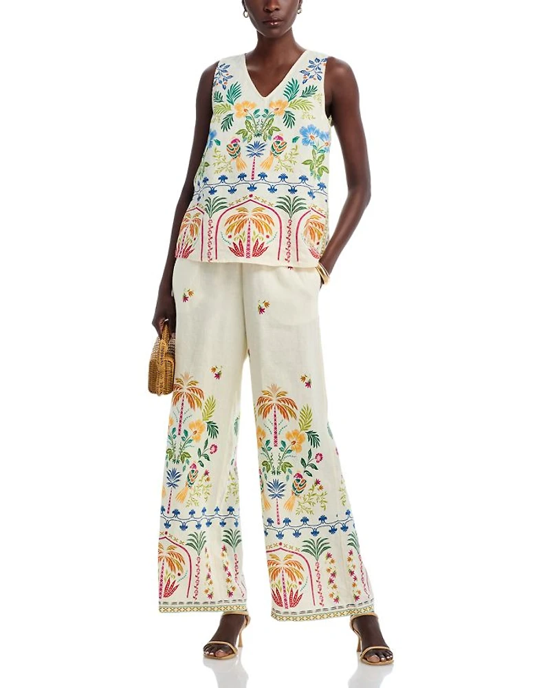 Linen Wide Leg Pants