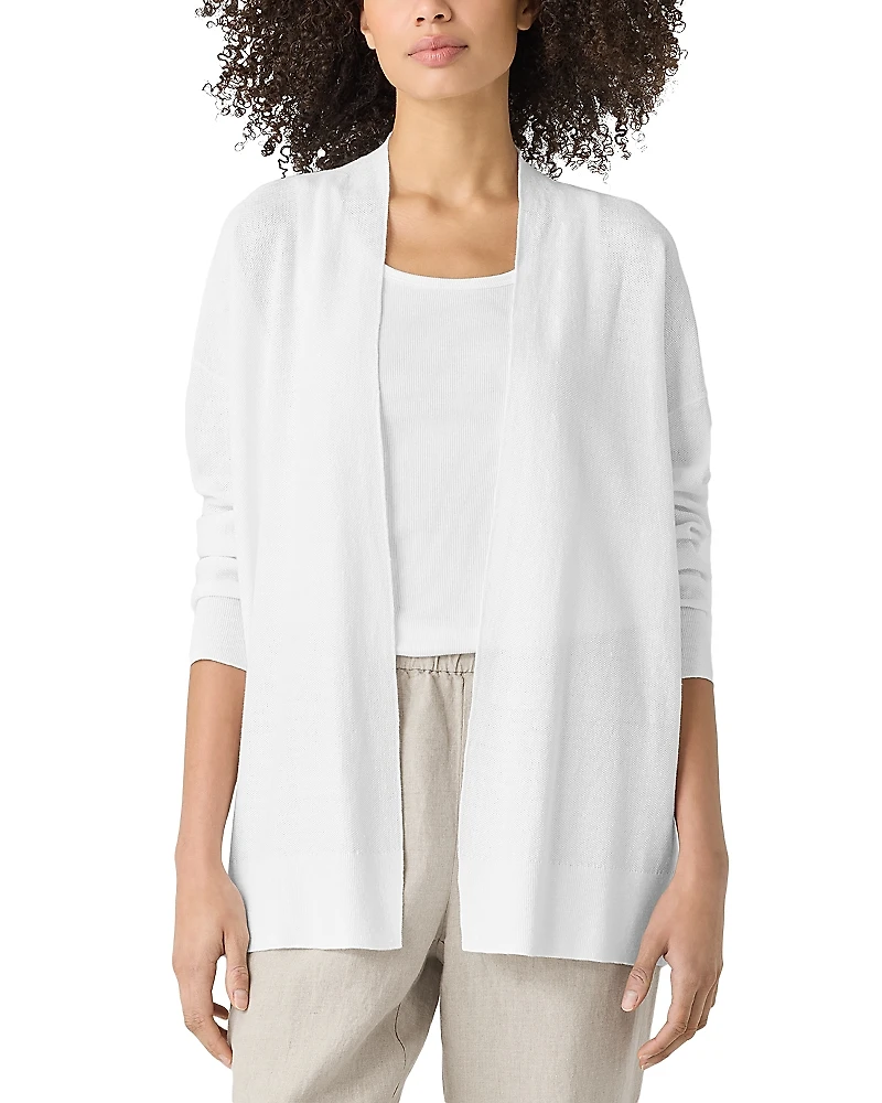 Eileen Fisher Linen Cotton Long Cardigan