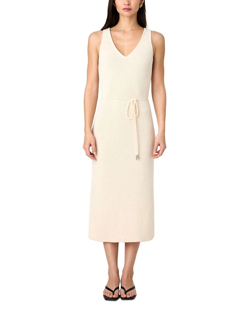 Terry Spun V Neck Midi Dress