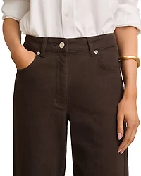 Selin Straight Leg Jeans Chocolate