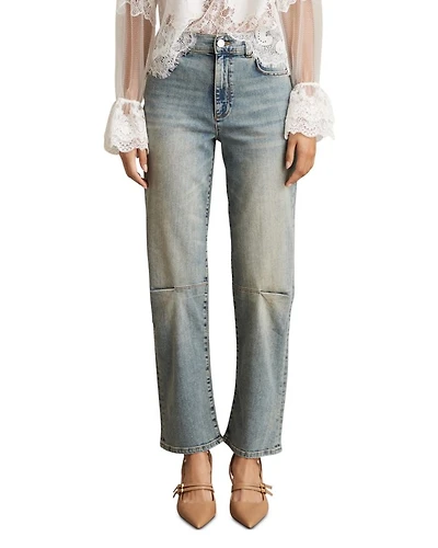 Mahni High Rise Barrel Leg Jeans Light Blue