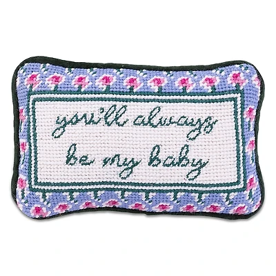 Furbish Studio Be My Baby Mini Needlepoint Decorative Pillow
