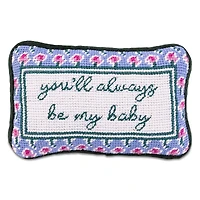 Furbish Studio Be My Baby Mini Needlepoint Decorative Pillow