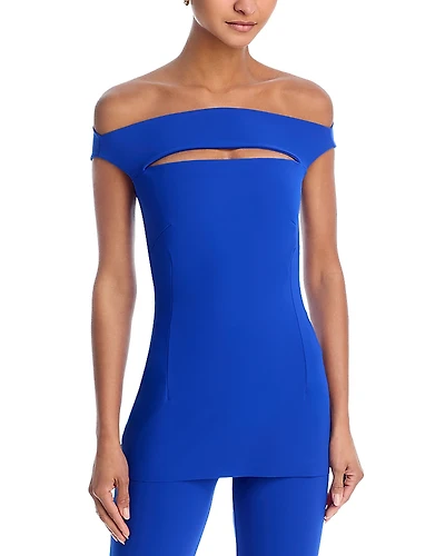 Chiara Boni La Petite Robe Karen Off The Shoulder Cut Out Top