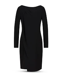 Pleated Shoulder Techno Candy Sheath Dress