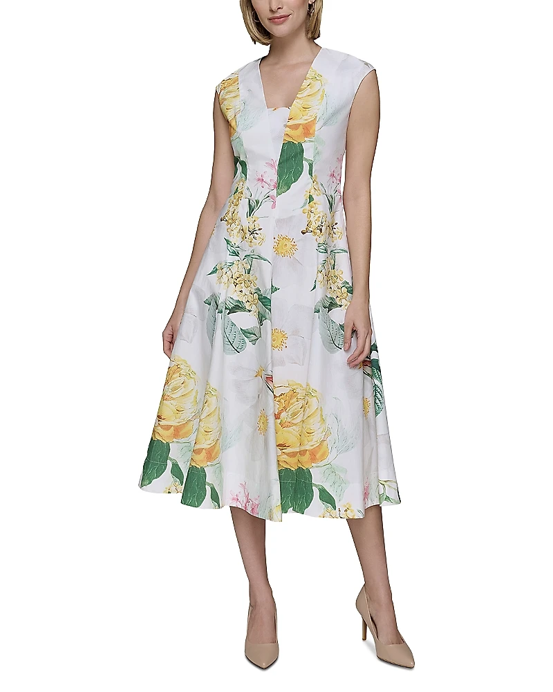 Karl Lagerfeld Paris Allover Floral Dress