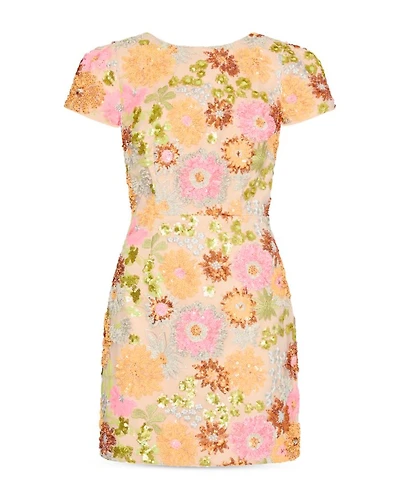 Rowen Floral Blossom Sequined Dress