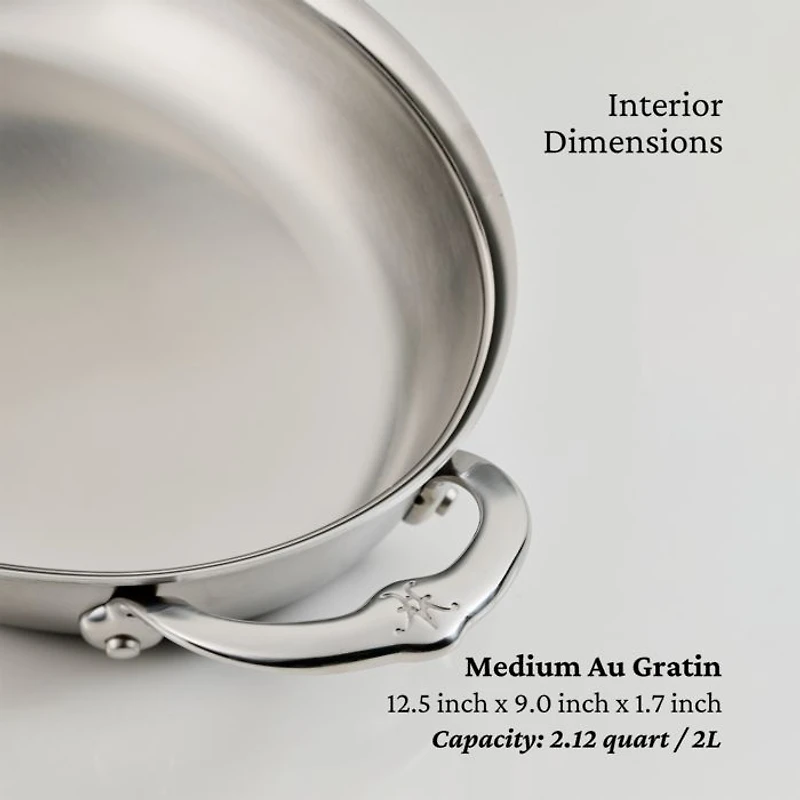 Provisions Medium Clad Stainless Steel Oval Au Gratin