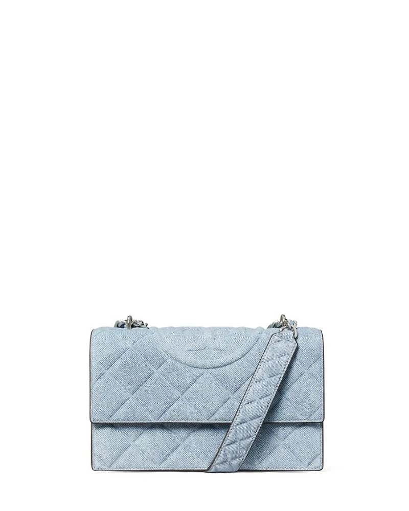 Fleming Denim Print Leather Convertible Crossbody