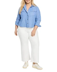 Weekend High Rise Ankle Wide Leg Jeans Paper White