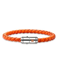 John Hardy Men's Sterling Silver Woven Leather Bracelet