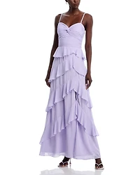 Chiffon Tiered Ruffled Dress - Exclusive
