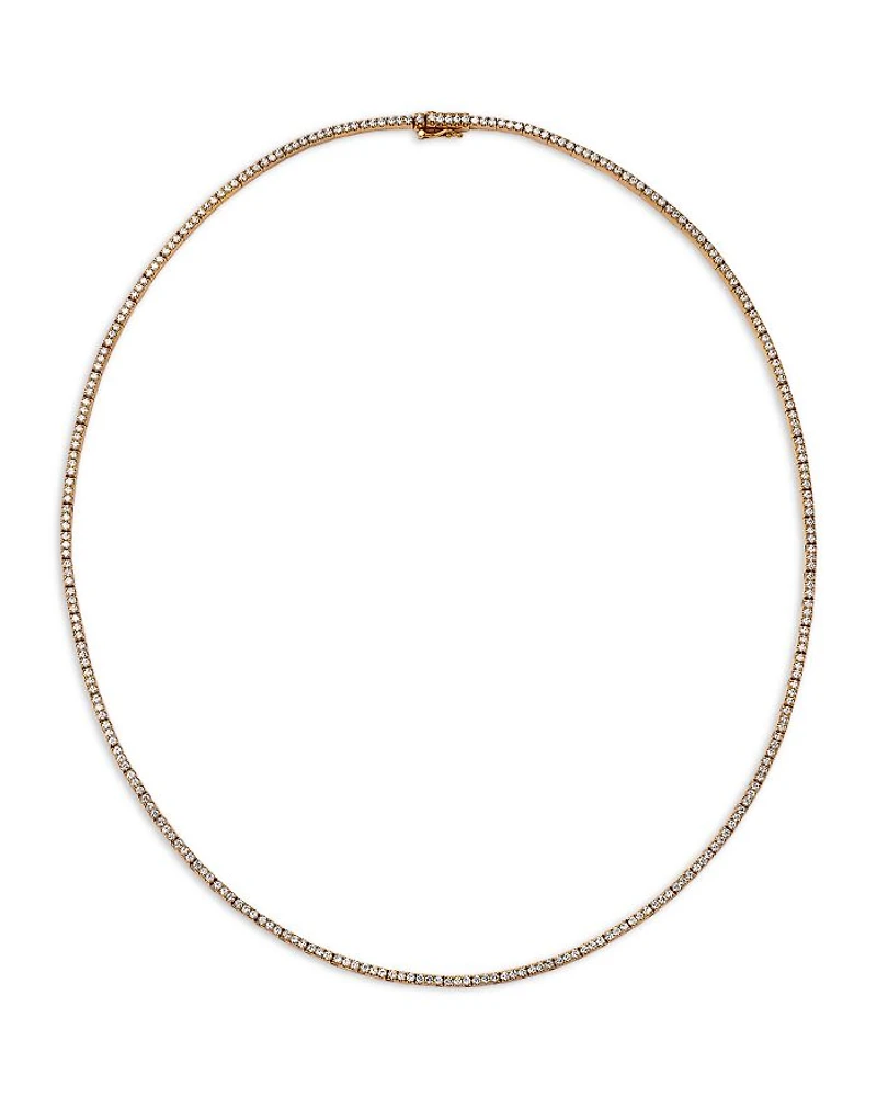 Diamond Tennis Necklace in 14K Yellow Gold, 2.4 tcw