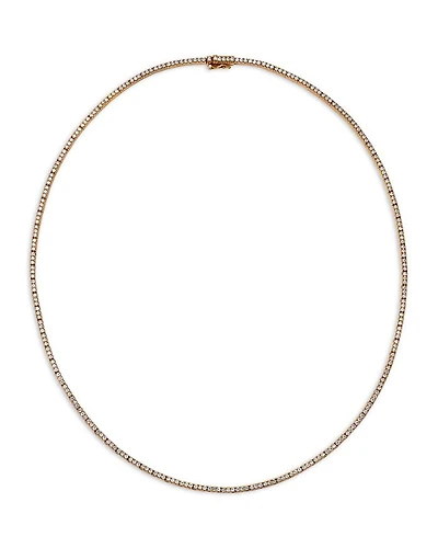 Diamond Tennis Necklace in 14K Yellow Gold, 2.4 tcw