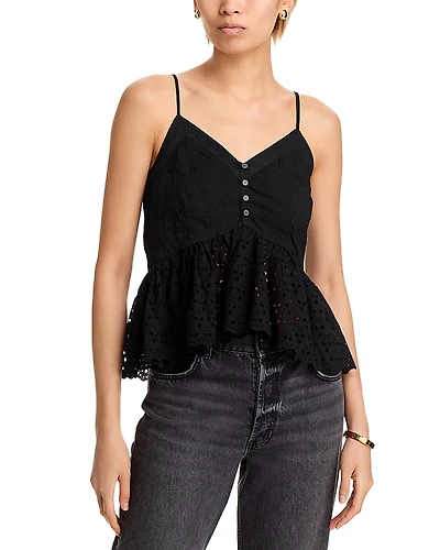 Aqua Button Front Cami Top - Exclusive