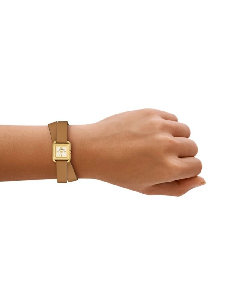 The Small Kira Double Wrap Leather Watch, 18mm x 18mm