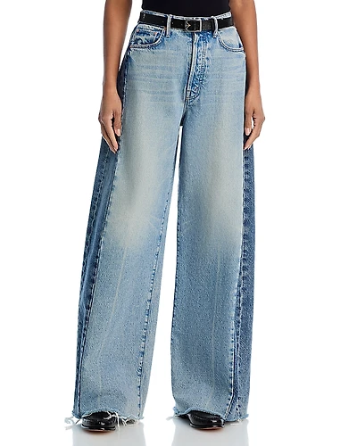 Mother Pipe Dream Button Sneak Fray Jeans