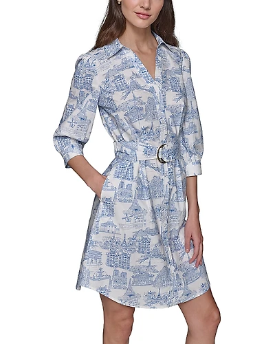Karl Lagerfeld Paris Belted Shirt Dress