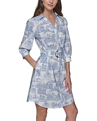 Karl Lagerfeld Paris Belted Shirt Dress
