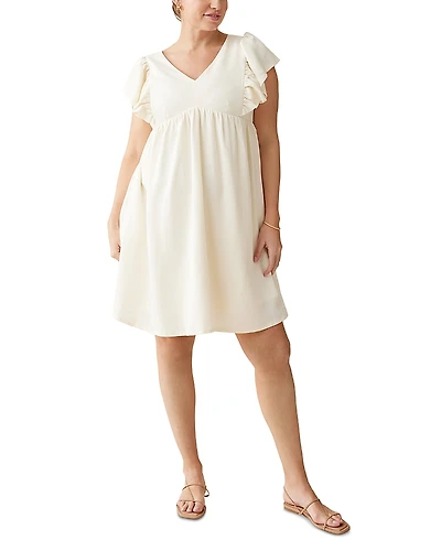 Ingrid & Isabel Maternity Flutter Sleeve Dress