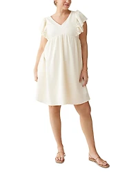 Ingrid & Isabel Maternity Flutter Sleeve Dress