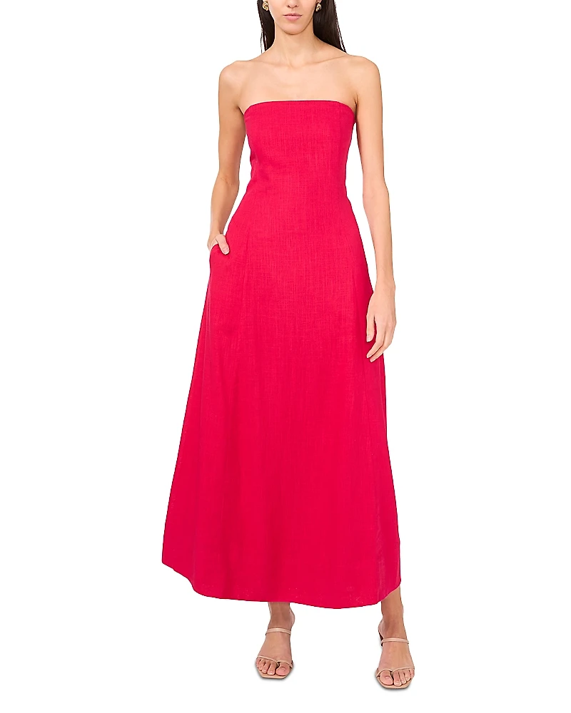 1.state Strapless Smocking Panel Dress