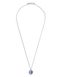 Ippolita Sterling Silver 925 Lollipop Lapis Triplet & Diamond Halo Pendant Necklace, 16-18