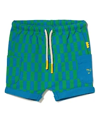 Mon Coeur Unisex Recycled Cotton Checkered Short