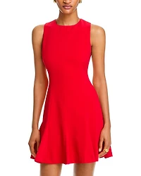 Isa Sleeveless Seamed Flare Mini Dress