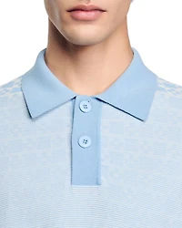 Square Cross Jacquard Polo Shirt