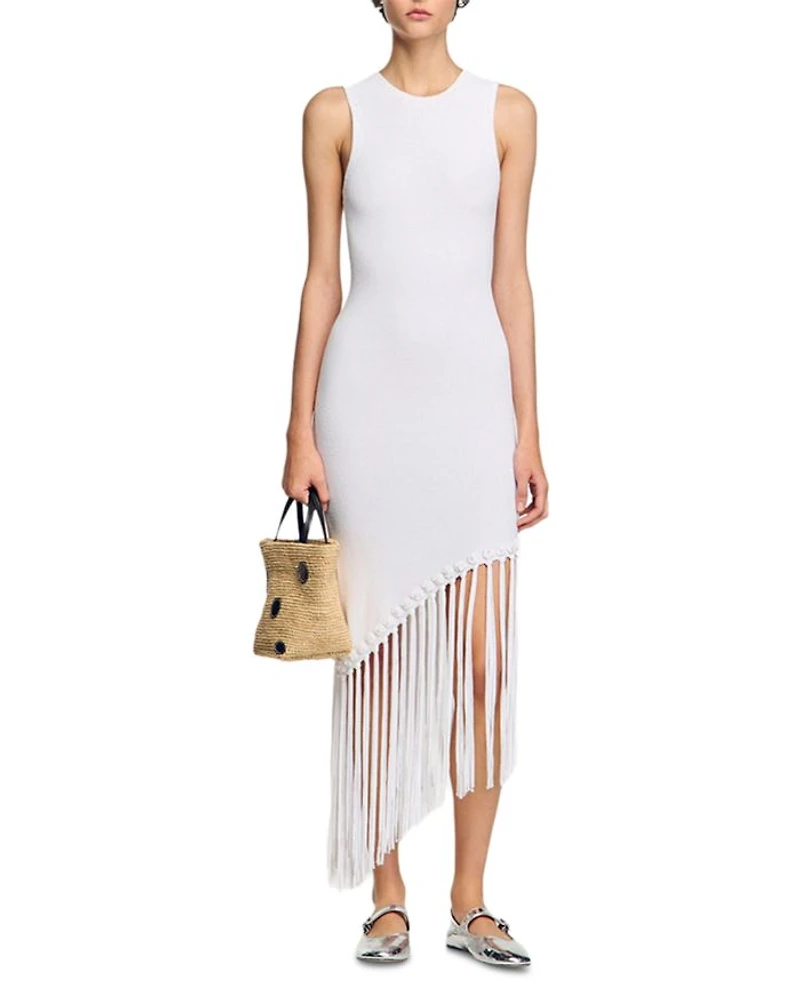 Fringed Crochet Maxi Dress