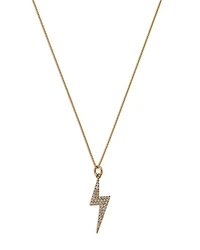 Diamond Lightning Bolt Pendant Necklace in 14K Yellow Gold, 0.32 tcw