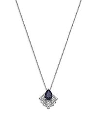 Bloomingdale's Fine Collection Blue Sapphire & Diamond Pendant Necklace