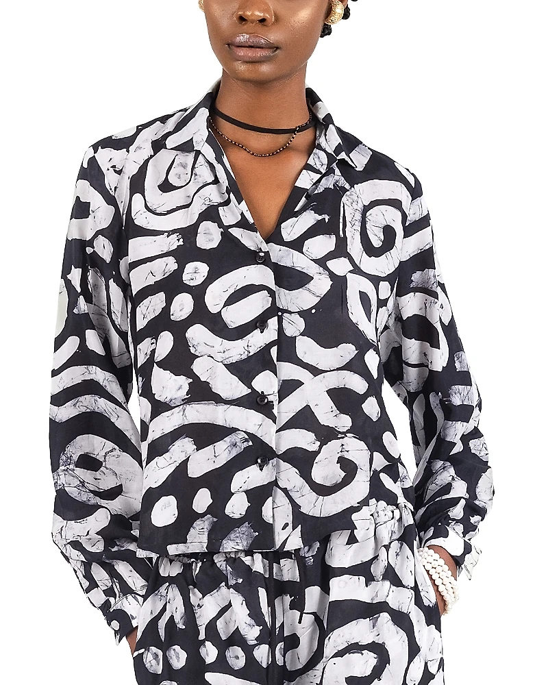 Busayo Kolade Printed Button Front Shirt
