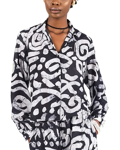 Busayo Kolade Printed Button Front Shirt