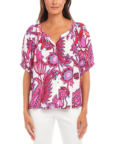 Karen Kane Paisley Print Blouse