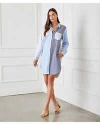 Mixed Stripe Shirtdress