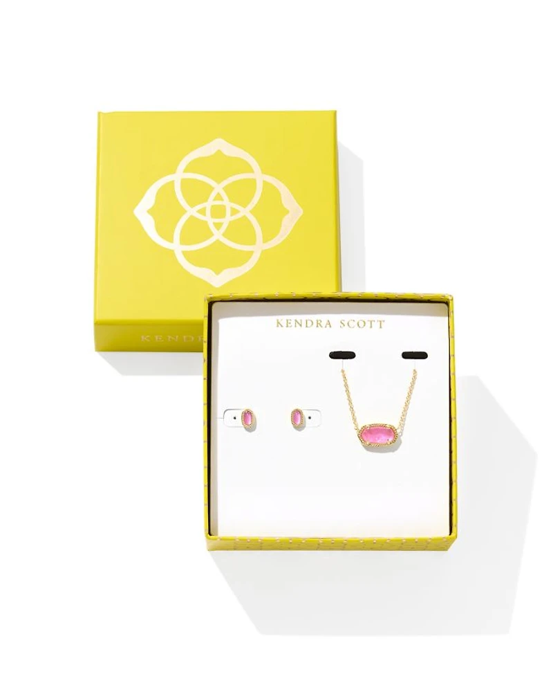 Elisa & Mini Ellie Pendant Necklace & Stud Earrings Gift Set