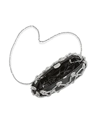 Satin Embellished Clutch