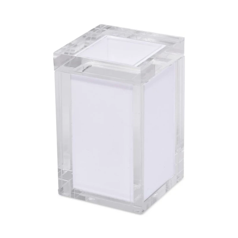 Lucite Canister Box, White