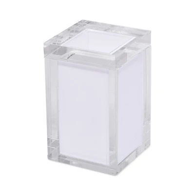Lucite Canister Box, White