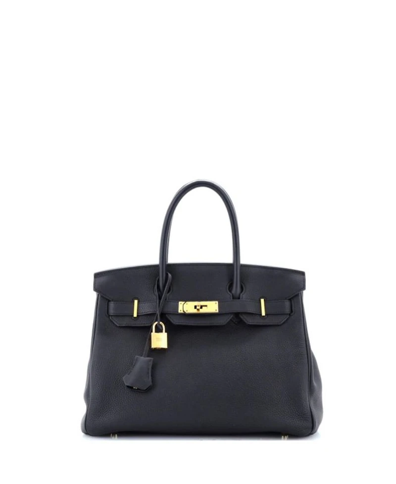 Birkin Handbag Black Togo with Gold Hardware