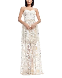 Dress the Population Audrina Strapless Floral Gown