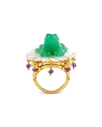 Capucine De Wulf Villandry Mixed Stone Frog On Flower Ring