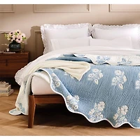 Floral Scalloped Reversible Quilt Set - Exclusive